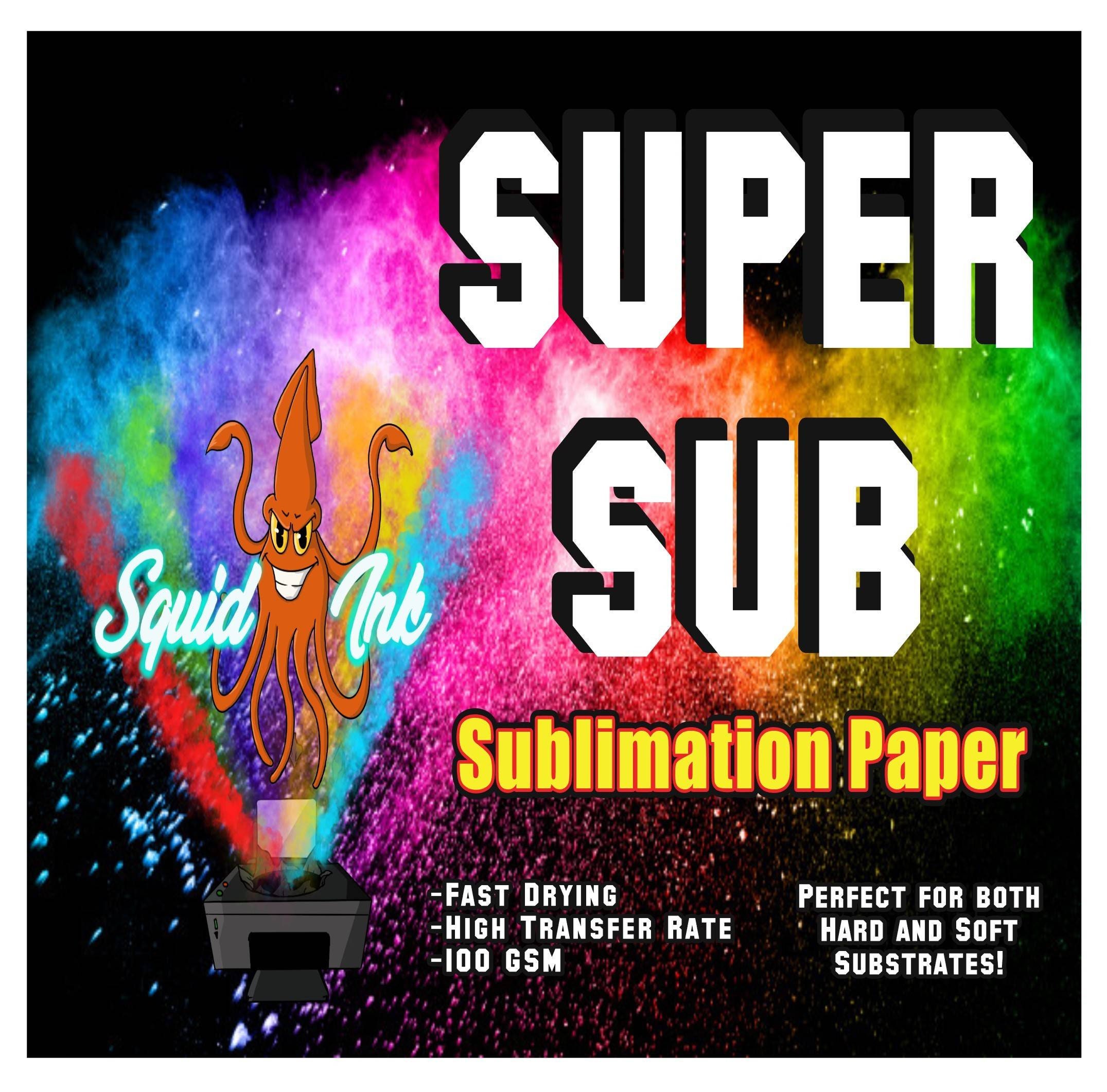 Super Sub Sublimation Paper by Squid Ink (50 Sheet Pack) A4 Sizes(8.3×