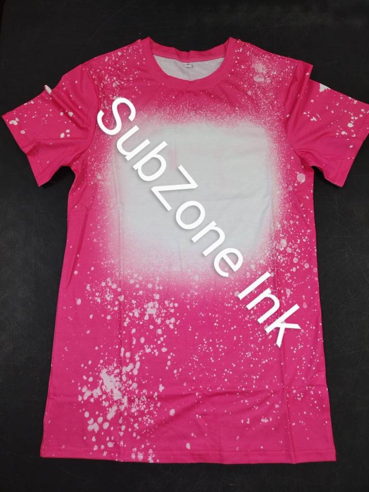 Faux Bleached 100% Polyester Shirts Adult Unisex Sizes