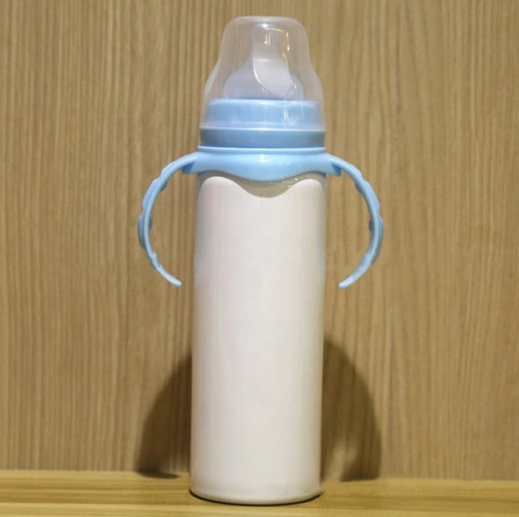 Baby Milk Bottle DIY Sublimation Kids Sippy Cup 8oz Stainless Steel Water  Bottle with Handle For Birthday Gift