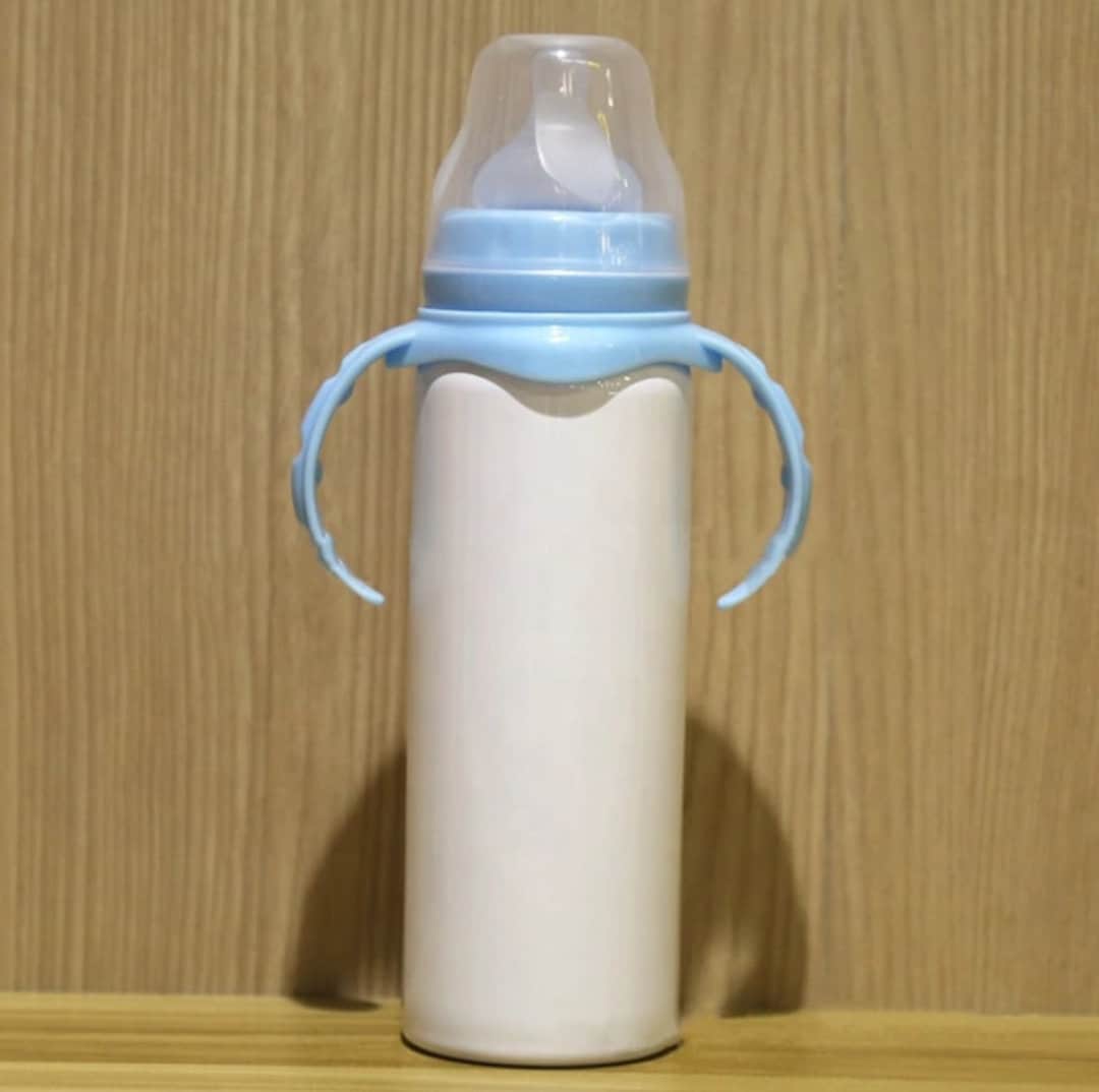 Blank Sublimation Baby Bottle in Pink or Blue