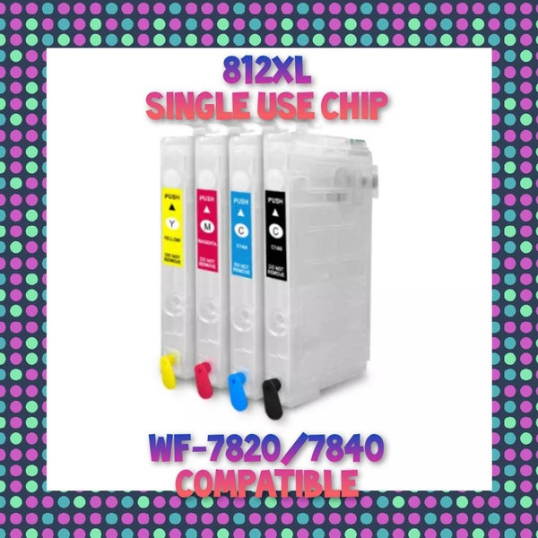 812xl 822xl Refillable Ink Cartridge With Chip For Epson wf-7820 wf-7840 c7000 WF-3820 4830 4834 4820 printers