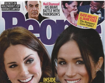 People Magazine, February 12, 19, 26 2018, good shape, Neil Diamond, Katie Holmes, Kate & Meghan, Prince Harry, Hollywood Divorce Lawyer