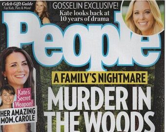 People Magazine , December 5, 12, 19, 2016, good shape, Kate Gosselin, Warren Beatty, Murder In The Woods, Kourtney Kardashian Sheila Sharp