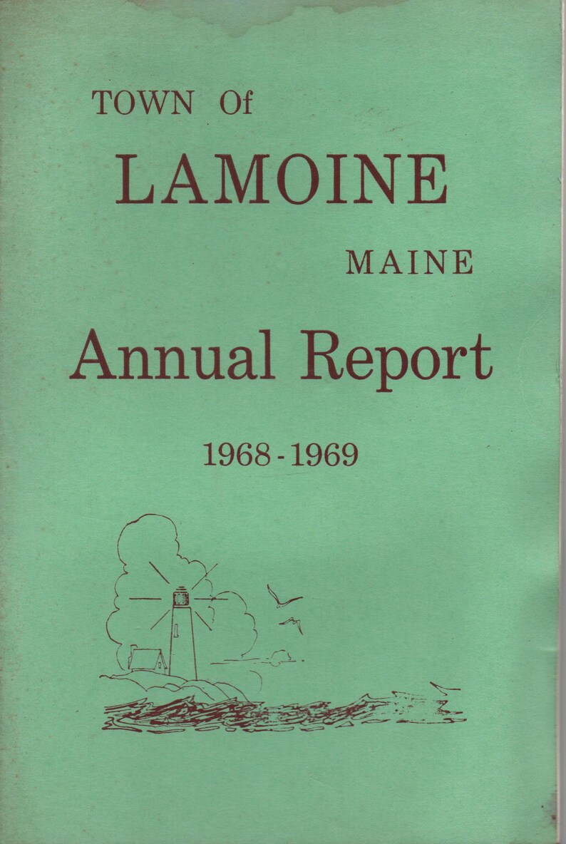 Town of Lamoine Maine Annual Reports 1963 64 1964 65 Etsy