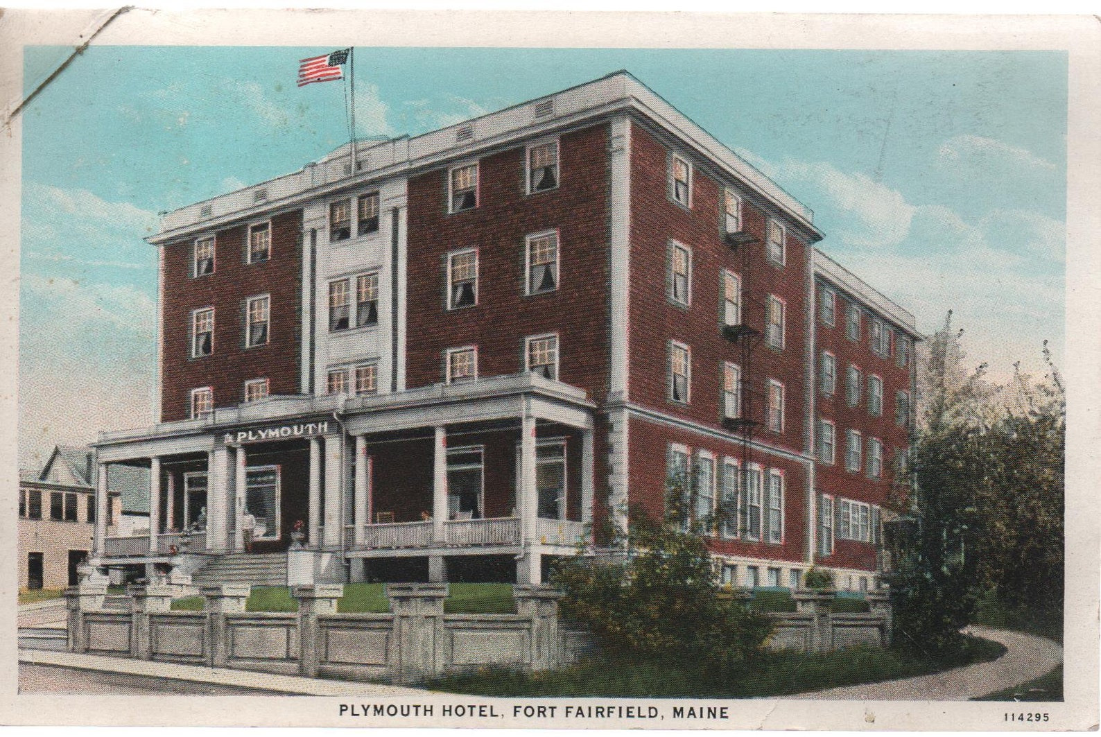 Plymouth Hotel Fort Fairfield Maine Used Postcard 1941 Etsy