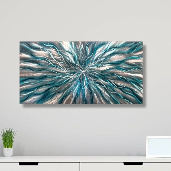 Teal Wall Art Etsy