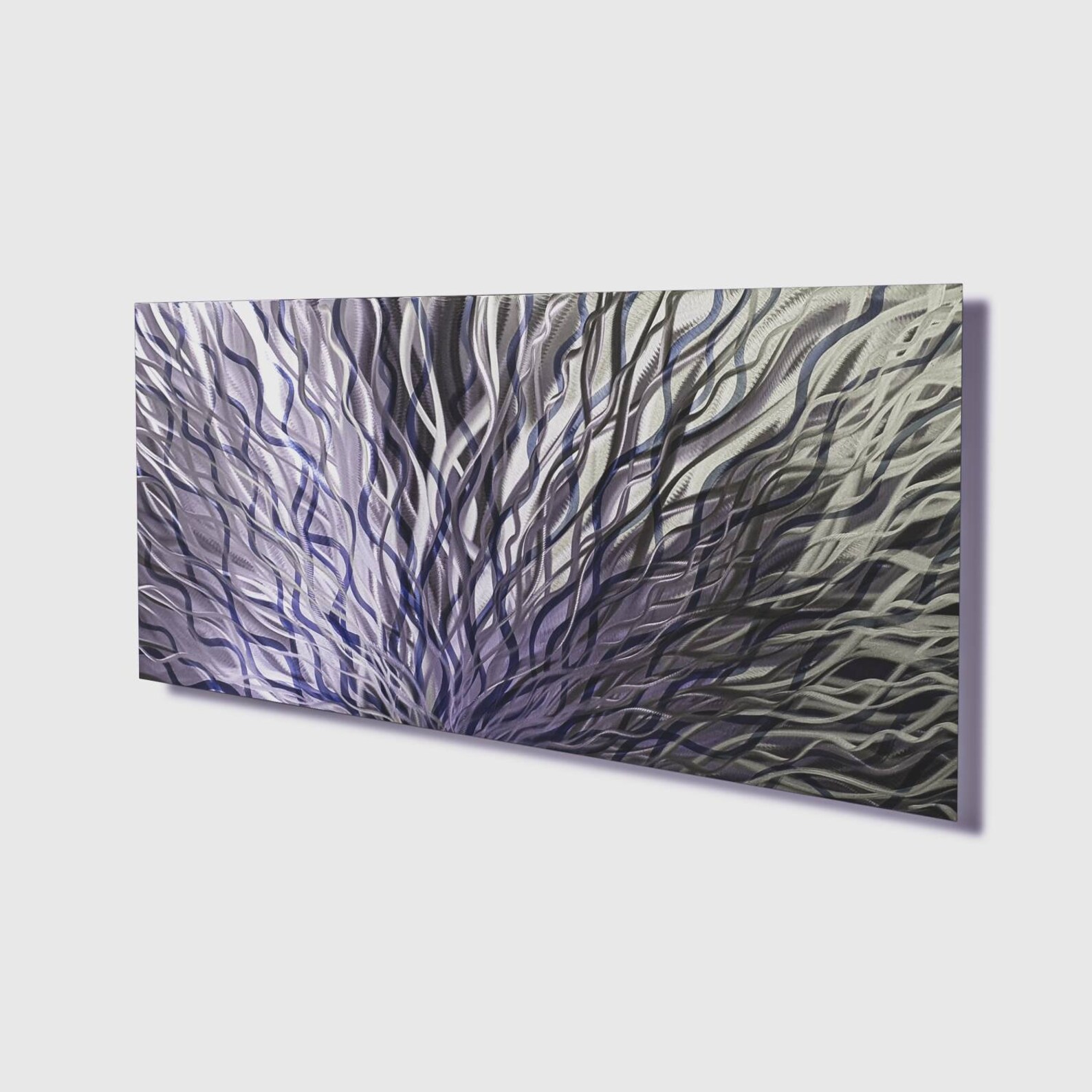 Modern Wall Art Metal Wall Decor Navy Blue Wall Art 3D Wall Etsy