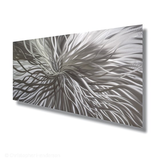 Large Metal Wall Art Modern Art Silver Metal Wall Decor Etsy UK