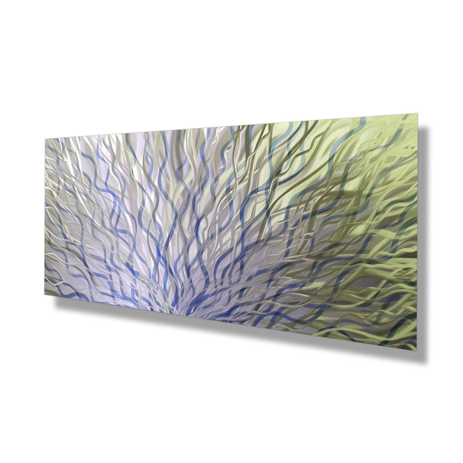 Modern Wall Art Metal Wall Decor Navy Blue Wall Art 3D Wall Etsy