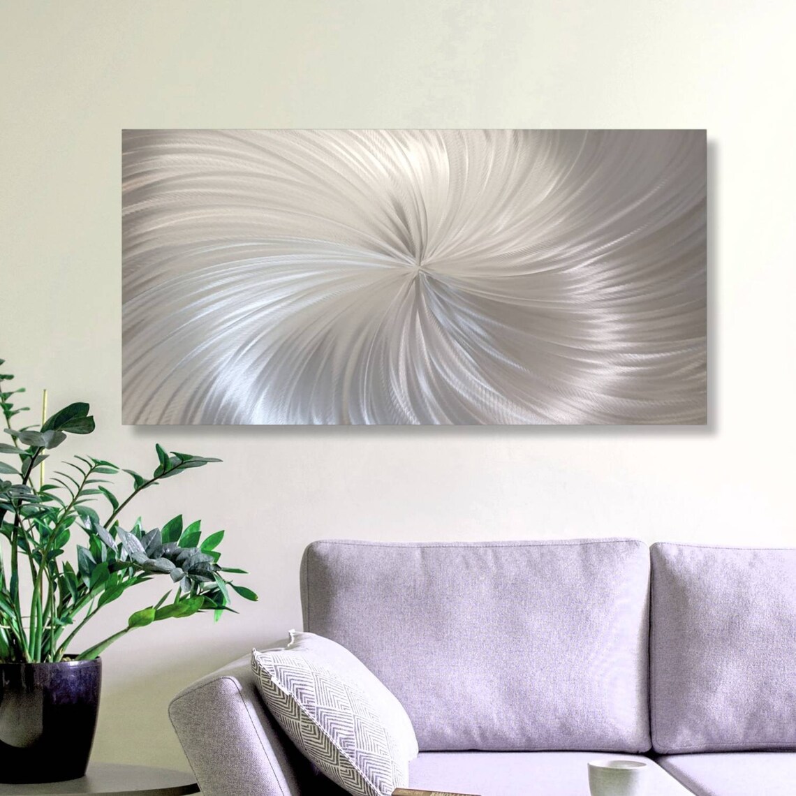 Silver Metal Wall Art Abstract Sculpture Large Wall Art Art Etsy