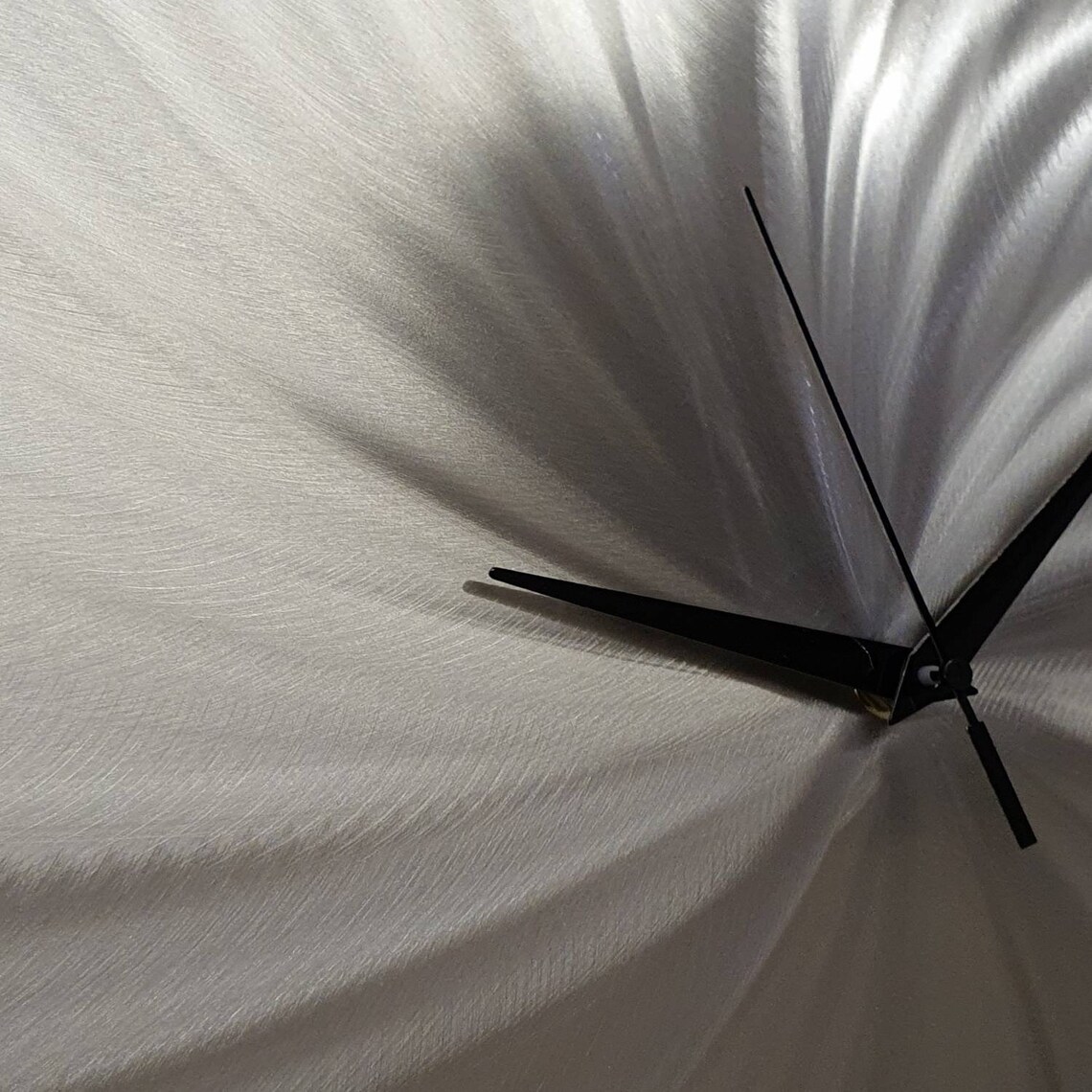 Large Wall Clock Silver Wall Art Metal Decor Minimalist Etsy UK