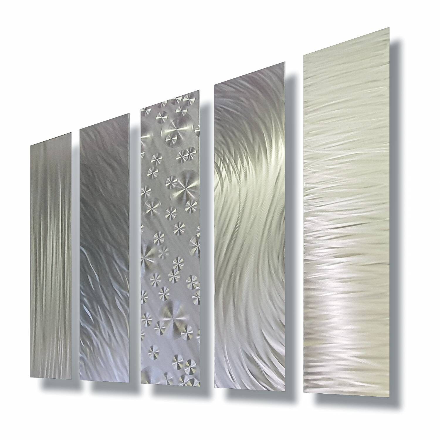 Silver Large Wall Decor Modern Wall Art Abstract Decor Etsy UK