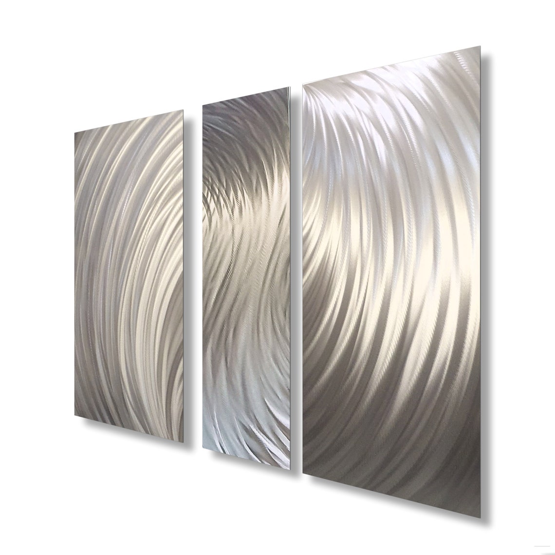 Metal Wall Sculpture Silver Art Modern Wall Decor Large Etsy UK