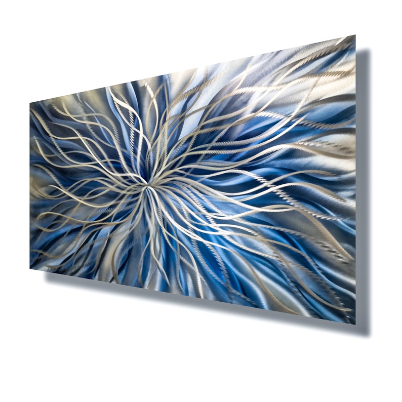 Abstract Navy Blue Wall Art