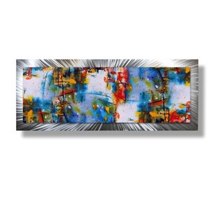 Arte abstrata em metal, arte moderna, escultura de parede, impressão em metal, painel de parede, arte de parede de galeria, decoração para casa