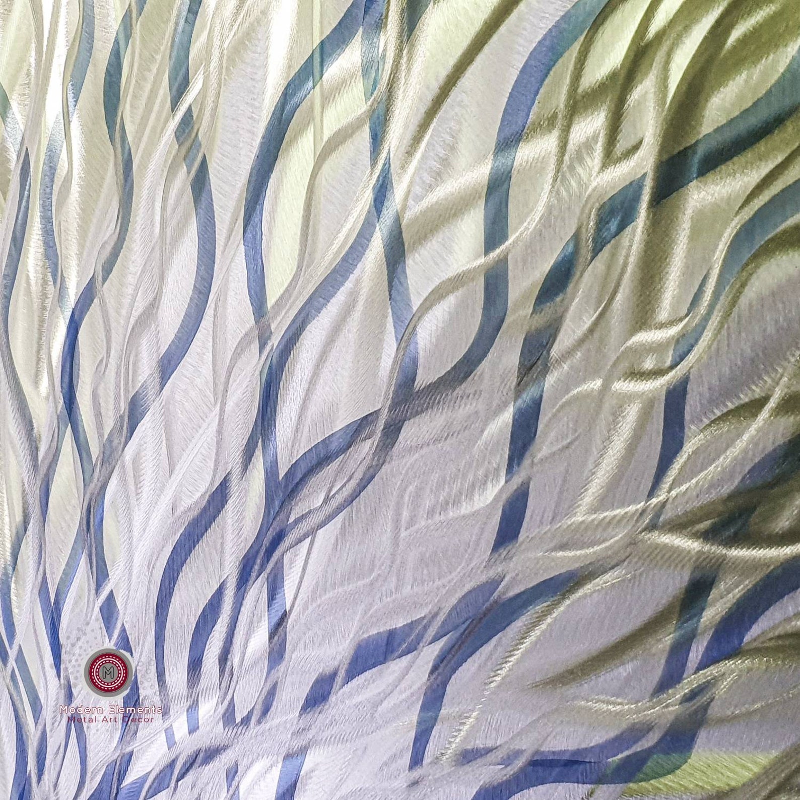 Modern Wall Art Metal Wall Decor Navy Blue Wall Art 3D Wall Etsy