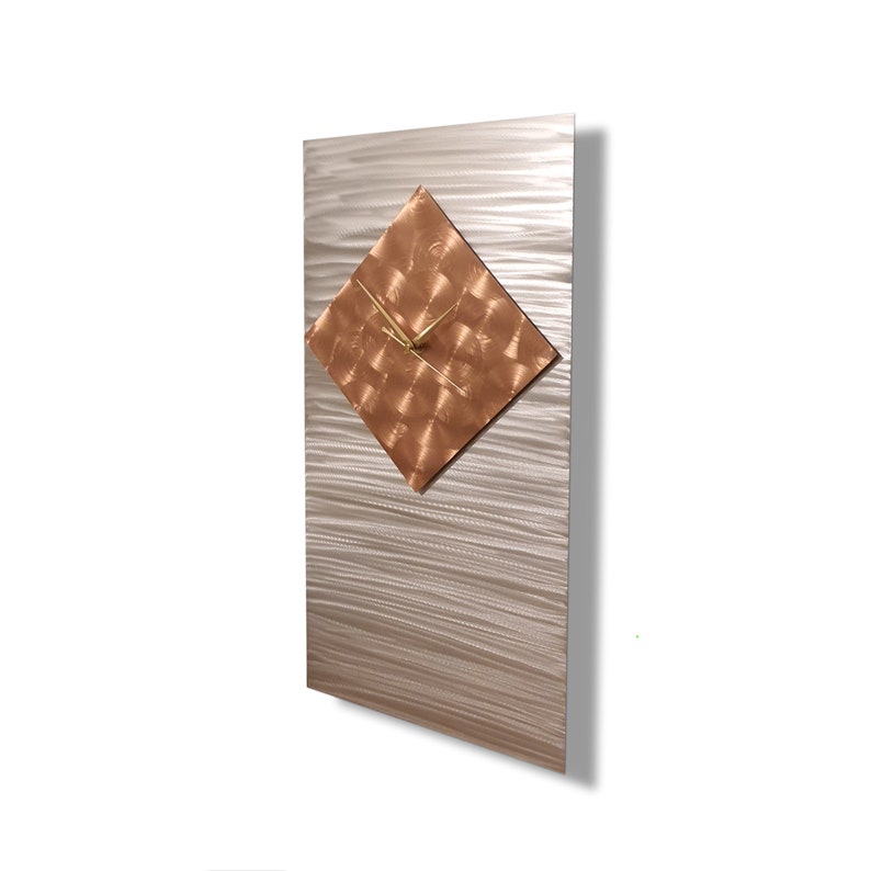 Metal Wall Clock Modern Clock Wall Art Sculpture Copper Etsy UK