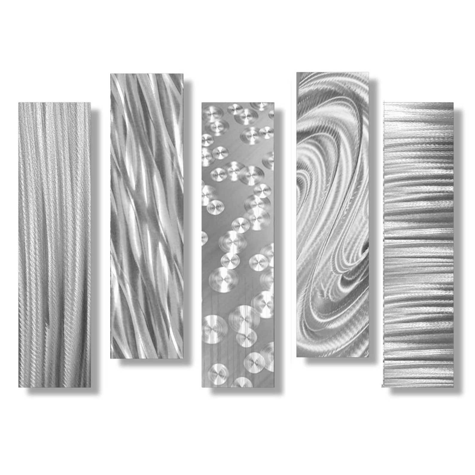 Silver Large Wall Decor Modern Wall Art Abstract Decor | Etsy