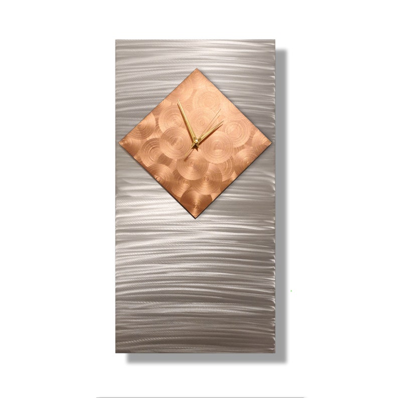 Metal Wall Clock Modern Clock Wall Art Sculpture Copper Etsy UK