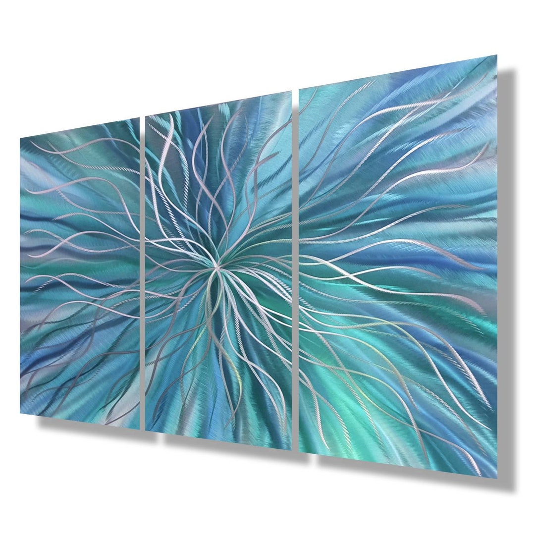 3 Piece Wall Art Blue Wall Art Metal Wall Art Wall Panels Abstract 3 Piece Wall Art Blue Wall Art Metal Wall Art Wall Panels Abstract