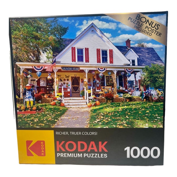 KODAK/Cra-x-Art New Hampshire Country Store 1000 piece Jigsaw Puzzle 27” X 20”-E