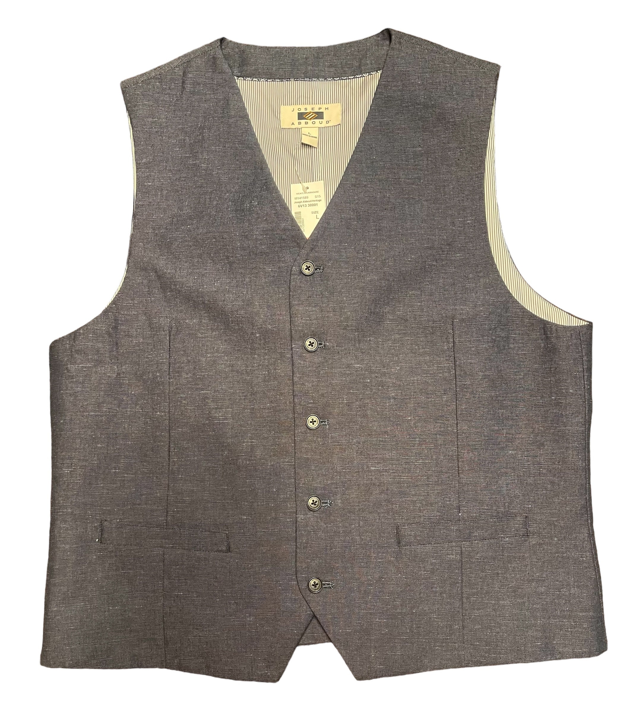 トップス 90s vintage joseph abboud knit vest Classic Vintage Joseph Abboud Linen Vest Jacket Menswear
