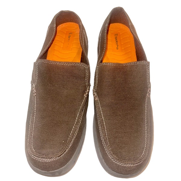 Men’s Gotcha Brown Hemp Slip On Shoes Size 11