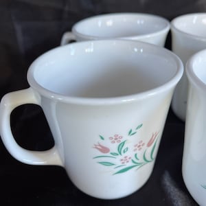 Vintage Corning Rose Marie Coffee Mugs lot of 4