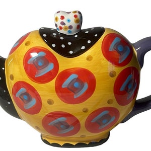 ALEXIS Ink designer heart shaped teapot full colors