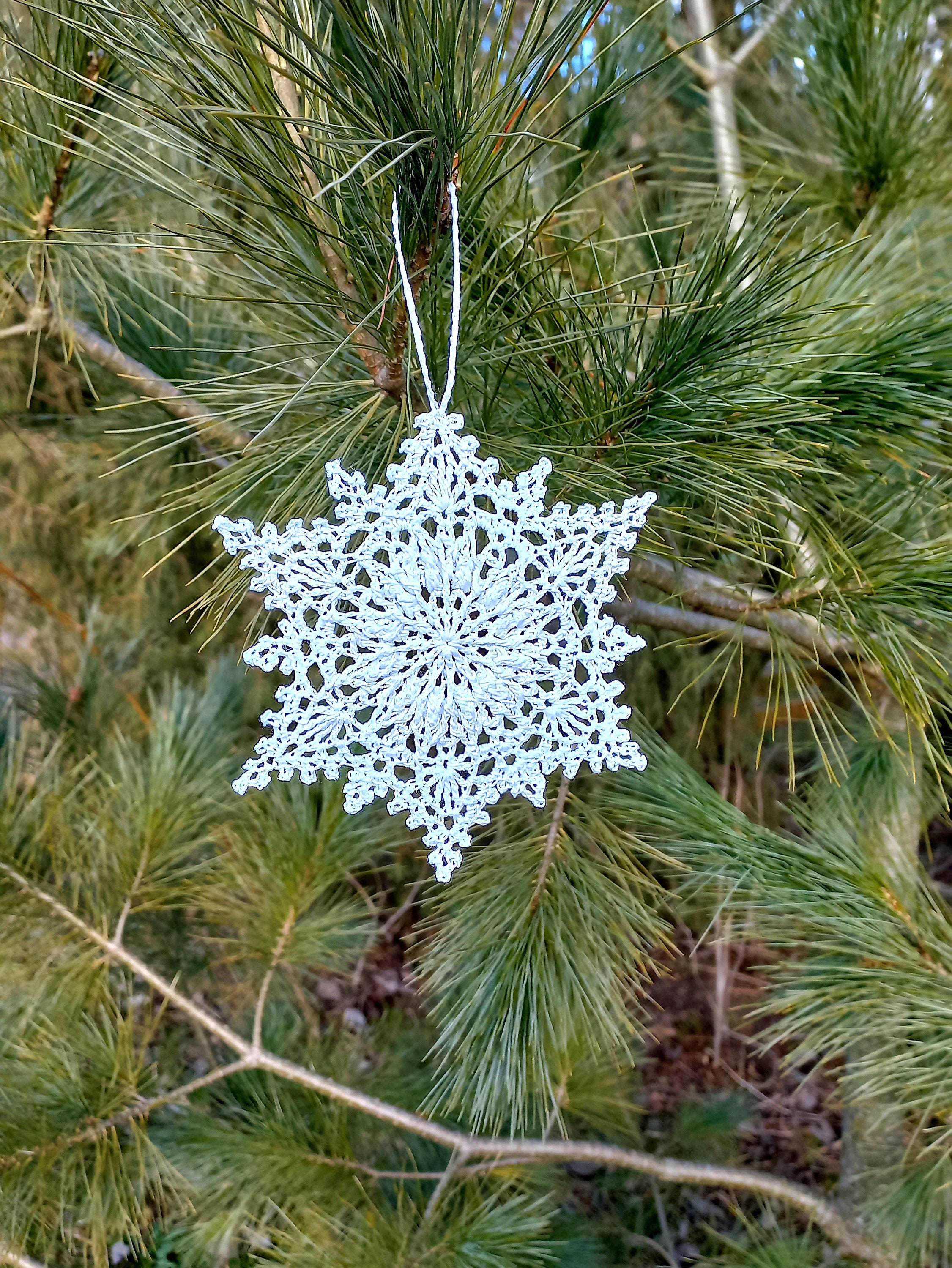 Set of 5 Crochet Snowflakes. Handmade Snowflakes. Christmas Tree ...
