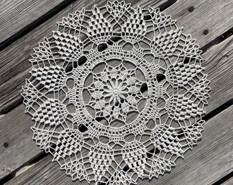 Crochet doily, Handmade doily, Lovely doily, Table decor, Rustic decor, Table top, Table cloth, Dining accessory, Round crochet doily