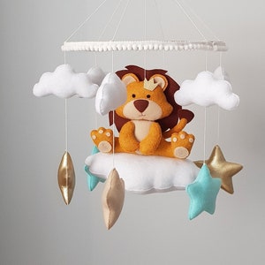 Lion Mobile Lion King Mobile Lion Nursery Lion Baby Shower Etsy