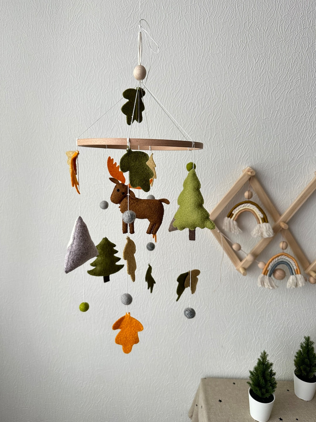 Baby Mobile Boy, Woodland Mobile , Moose Mobile, Hunting Nursery
