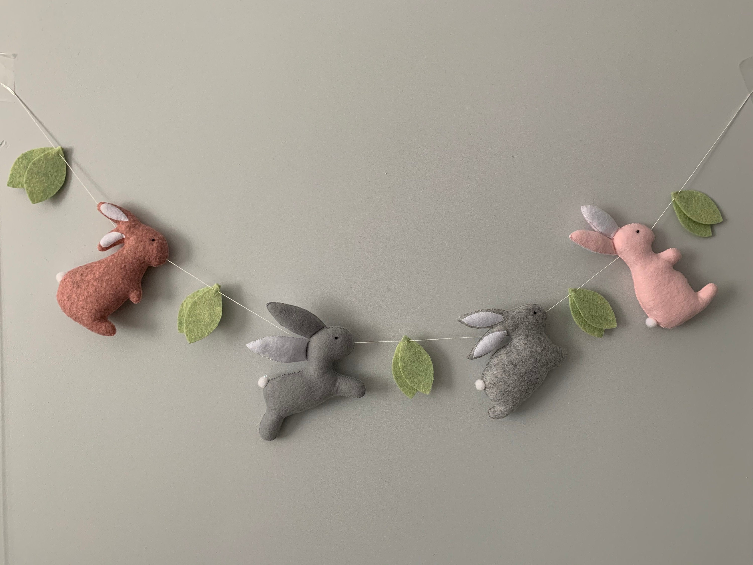 Bunny garland bunny nursery garland woodland garland felt Etsy