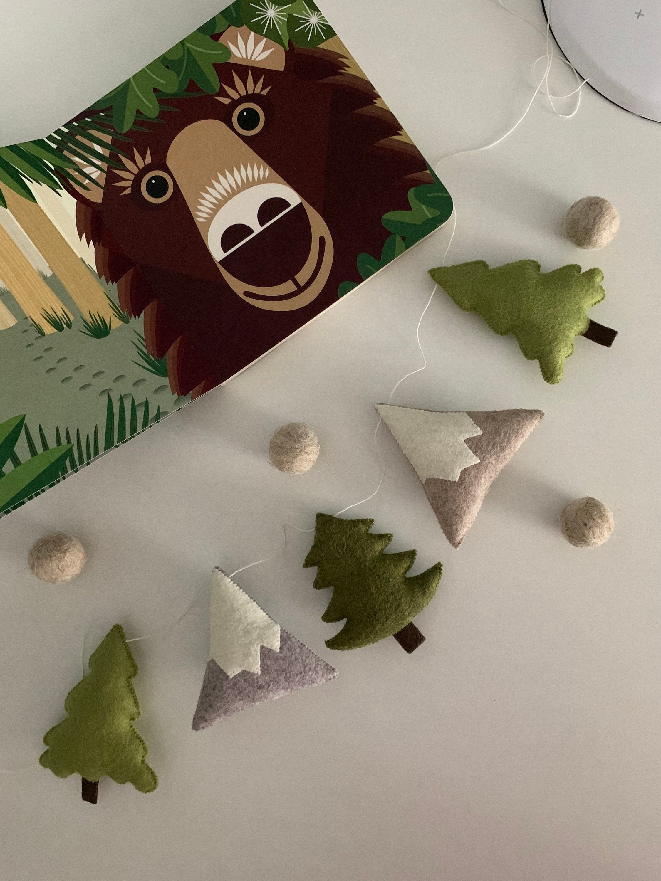 Mountain garland scandi nursery garland snowy mountain Etsy