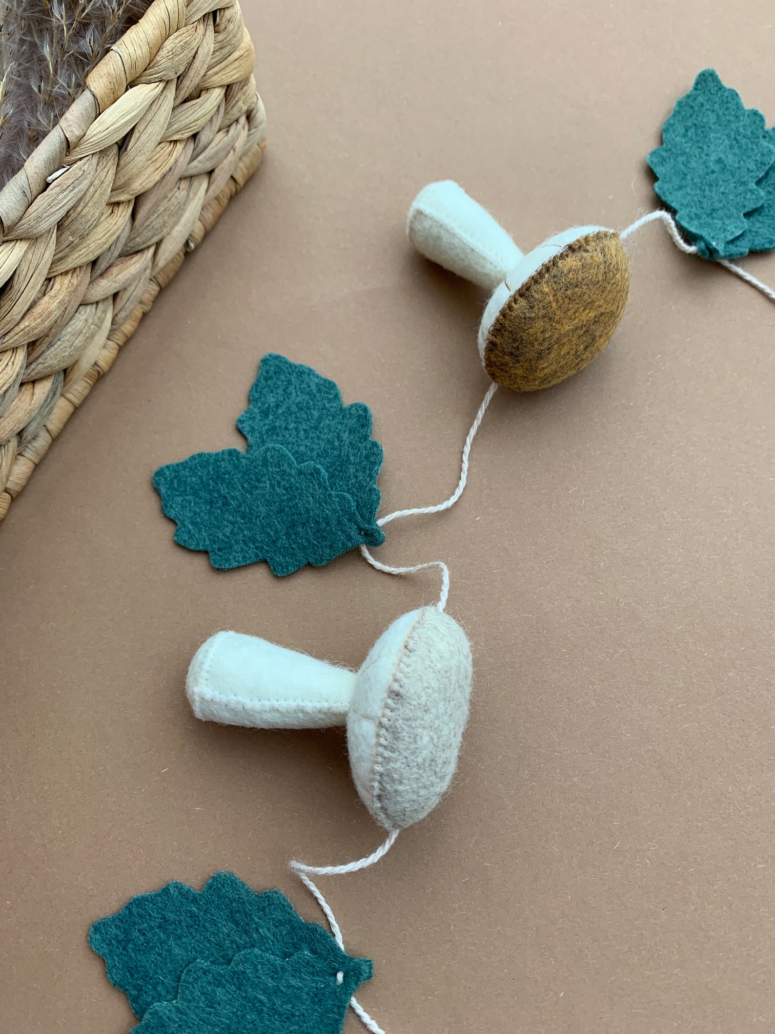 Felt Mushroom Garland Forest Garland Mushroom Decor Etsy