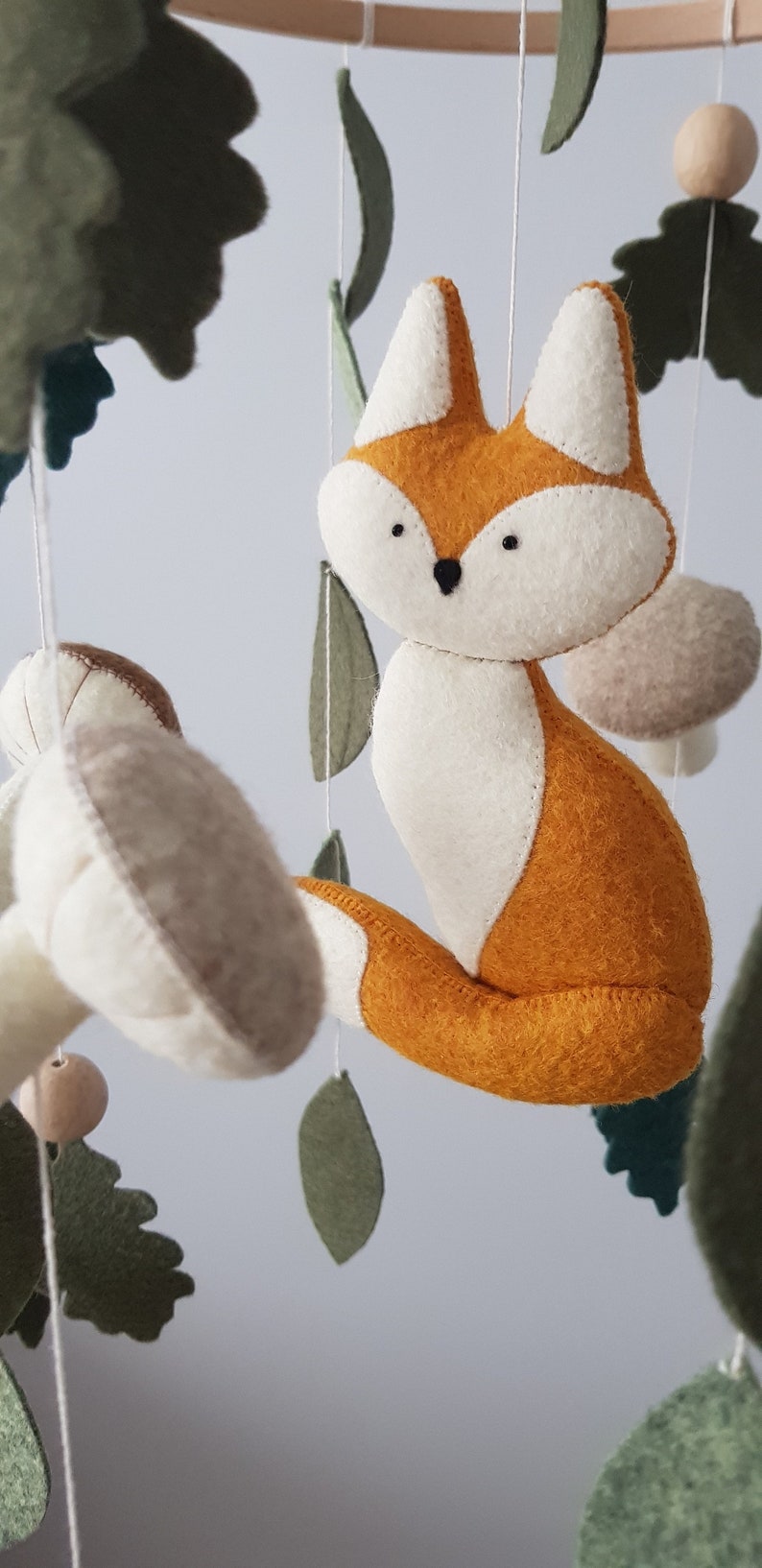 Woodland animal mobile woodland mobile fox baby mobile Etsy