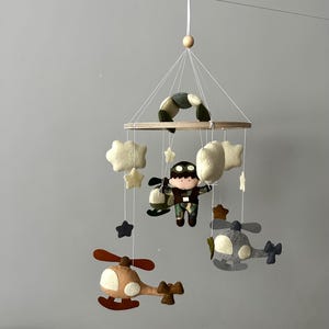 Baby mobile boy, airplane baby mobile, helicopter mobile, pilot mobile, travel baby mobile, airplane nursery,military mobile, nursery mobile