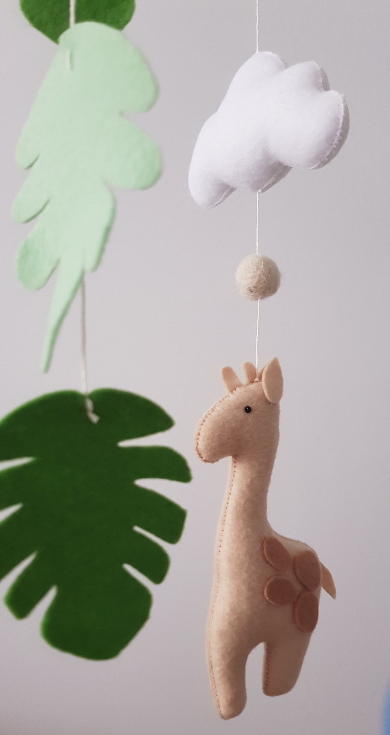 Jungle mobile elephant mobile jungle nursery safari baby Etsy