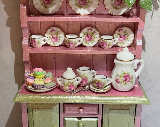 Vintage Dollhouse Kitchen Hutch Miniature Hutch Dollhouse Etsy