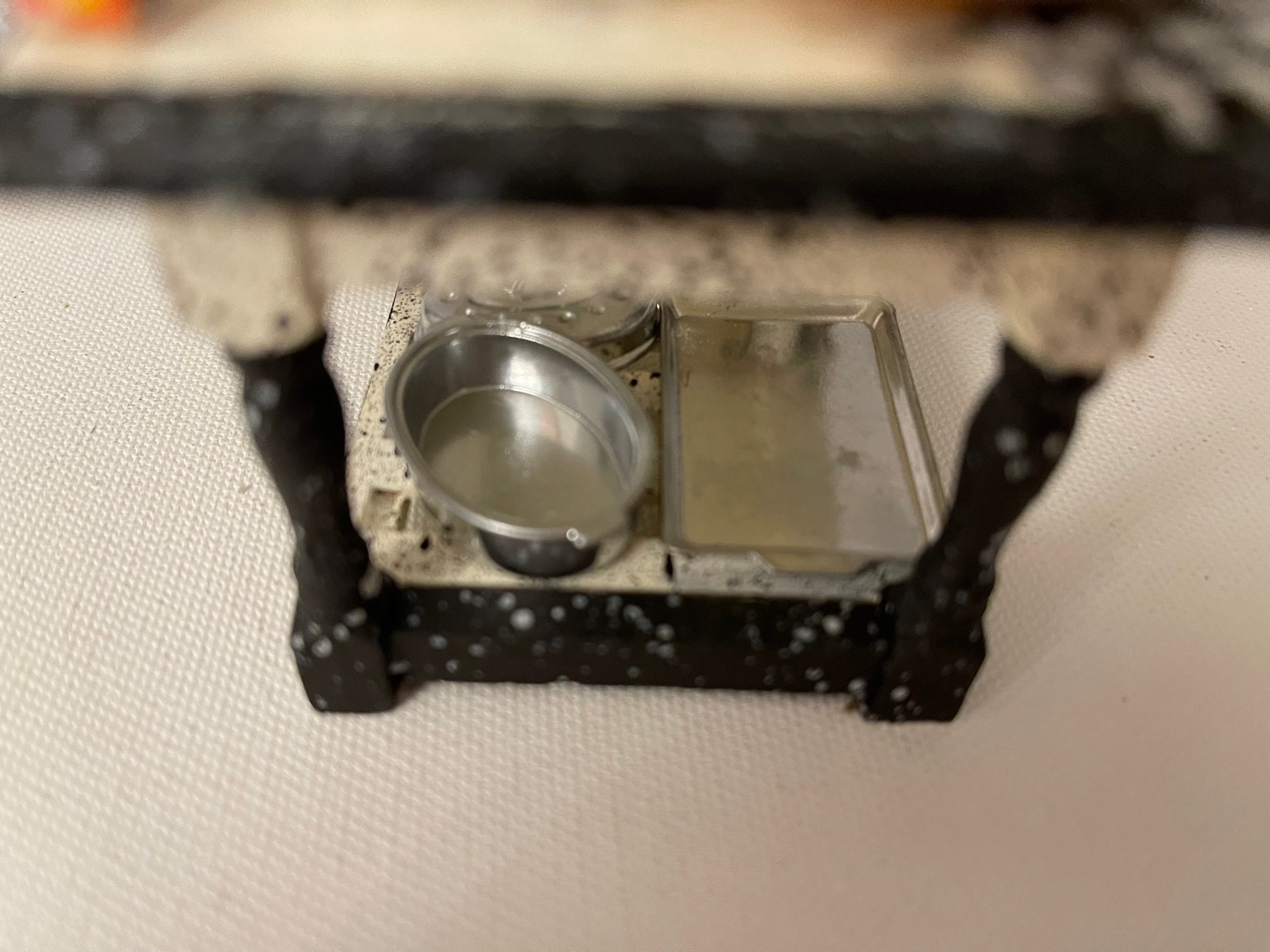 Light Ivory and Black Splatter Table for Your Collectible - Etsy