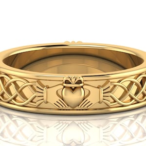14k Gold Claddagh Ring For Women Celtic Ring Women Claddagh Wedding Band Ring Engagement Ring Sterling Silver Celtic Ring Anniversary Ring