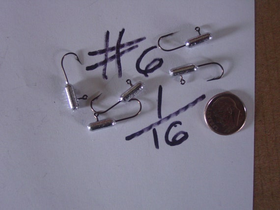 25/tube Jig Heads Your Choice 1/16,1/32 Eagle Claw Hook You Pick the  Weight. 