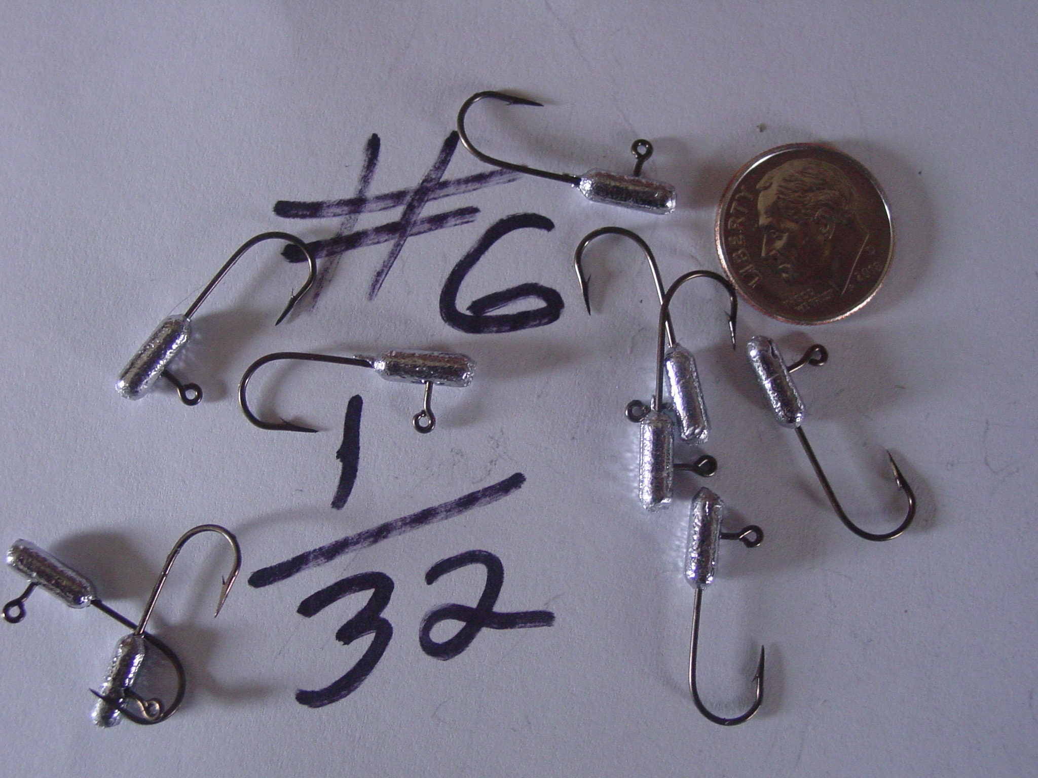 25/tube Jig Heads Your Choice 1/16,1/32 Eagle Claw Hook You Pick