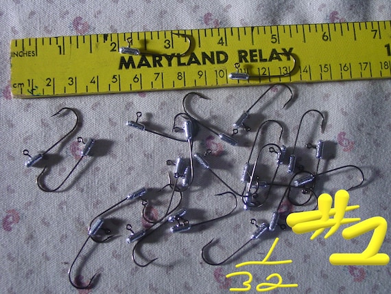 25/tube Jig Heads Your Choice 1/16,1/32 Eagle Claw Hook You Pick