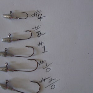 12 Bullet Jig heads your choice 1/8ozs & 1/4ozs (you pick the weight.and Hook size)