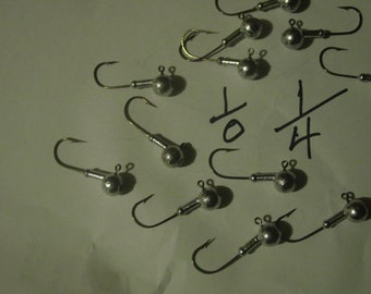 Eagle Claw 570 Bronze Jig Hooks for Jig Molds Lot Of 80 Fishing Hooks