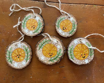 Orange Slice Tree Ornaments, Christmas Ornament, Tree Decoration, Holiday Wall Hanging, Winter Decor, Christmas Decoration