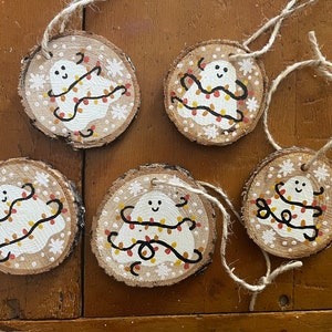 Ghost Ornaments, Halloween Ornament, Tree Decoration, Holiday Wall Hanging, Fall Decor, Christmas Ornament, Fall Lights