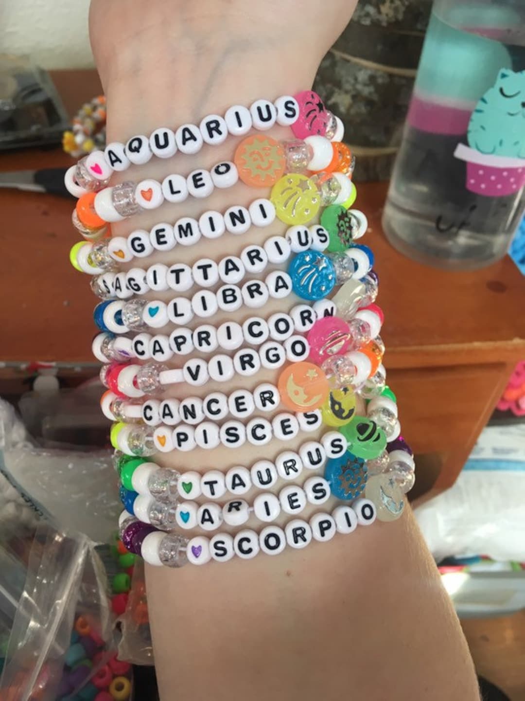 LIBRA Bracelet, Astrological Kandi Bracelets, Astrology Gift, Rave ...
